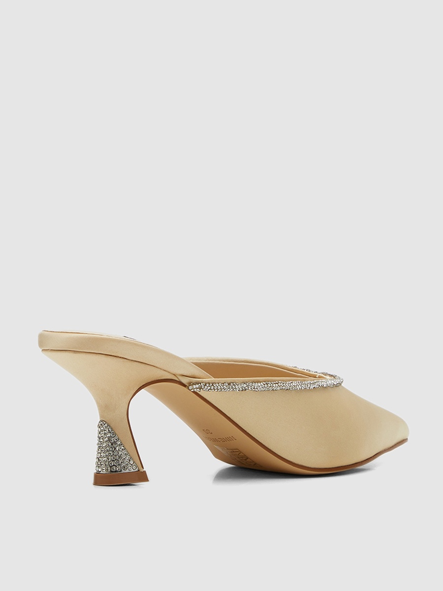 Embellished Detail Pointed Toe Heel Shoes