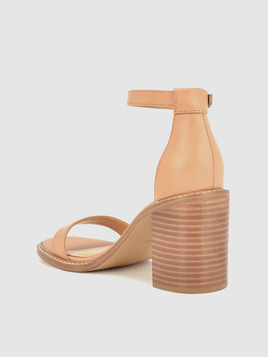 Ankle Strap Stacked Block Heel Sandals