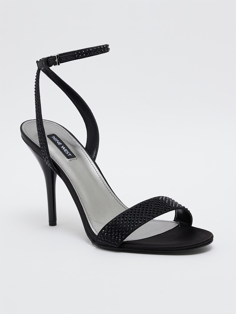 Embellished Ankle Strap Stiletto Sandals