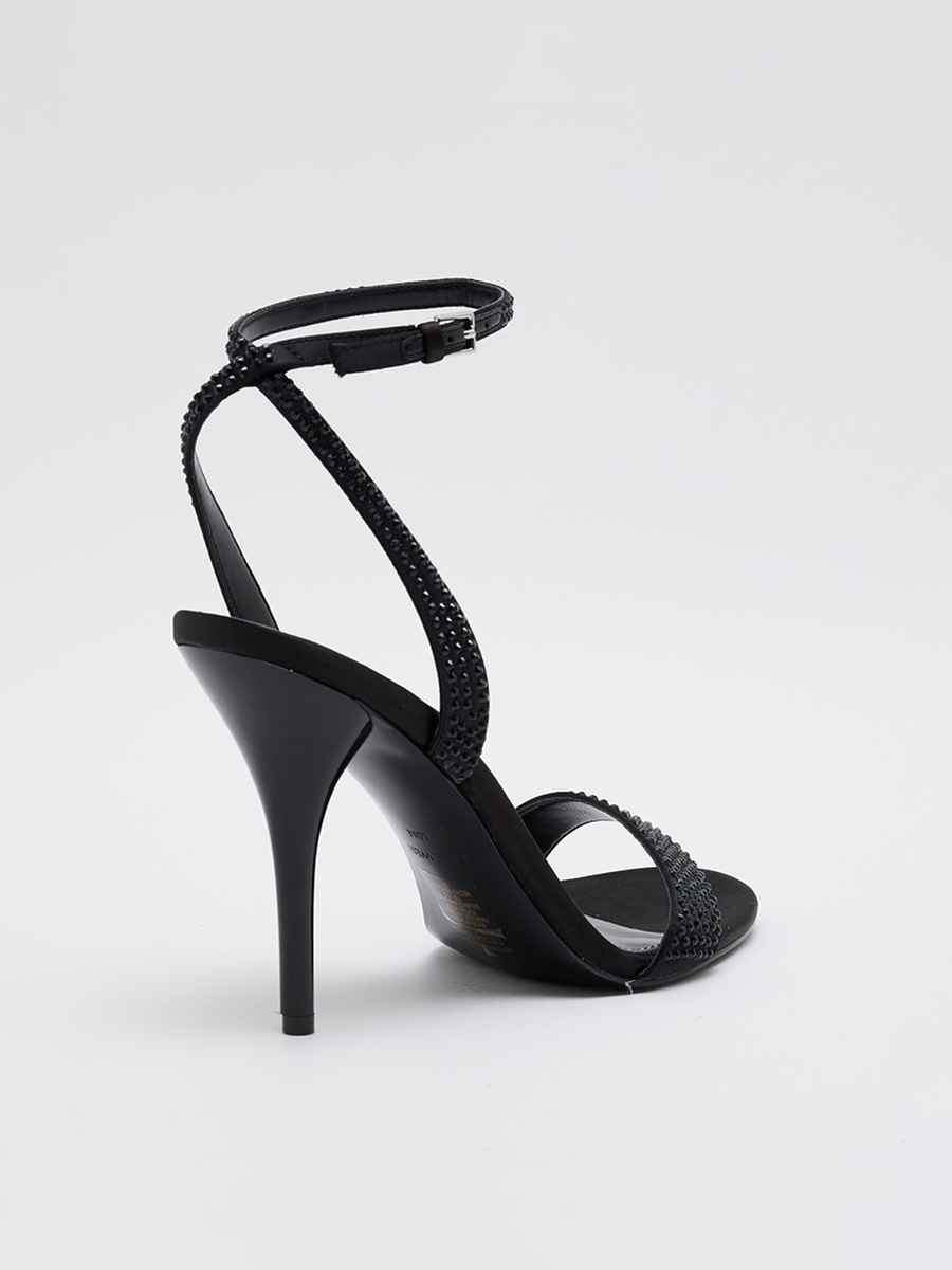 Embellished Ankle Strap Stiletto Sandals
