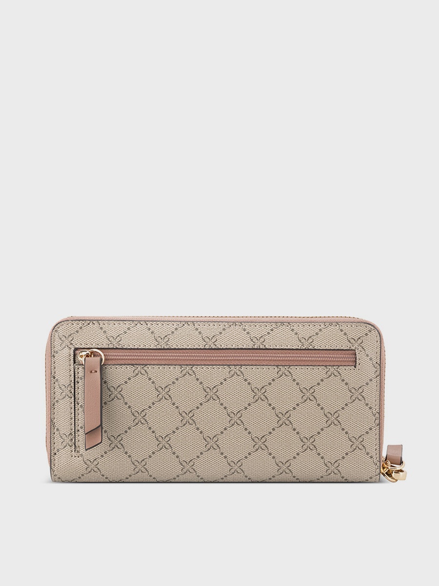 Printed Wristlet Zip-Around Wallet