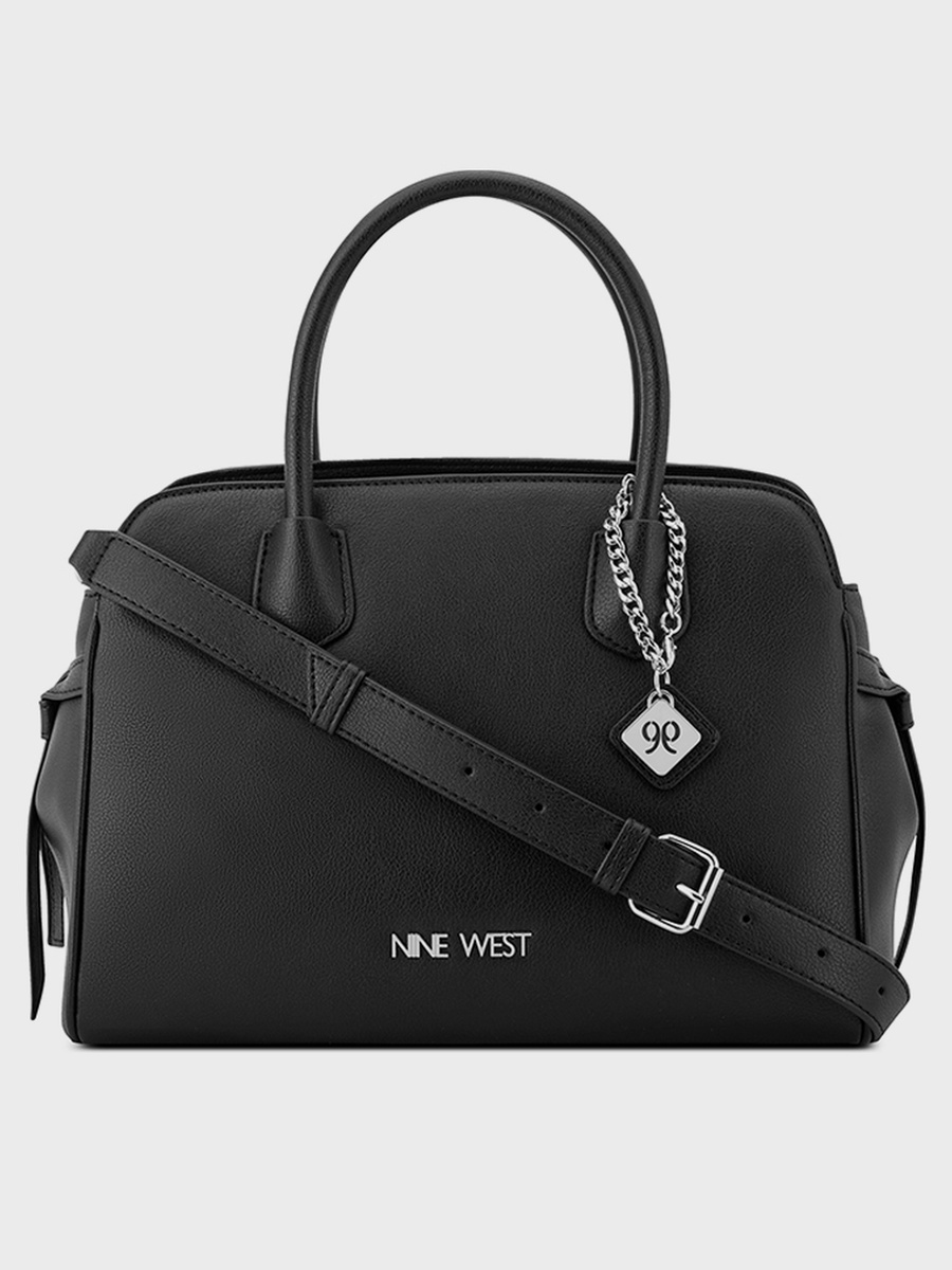 Black Logo Detail Satchel Bag