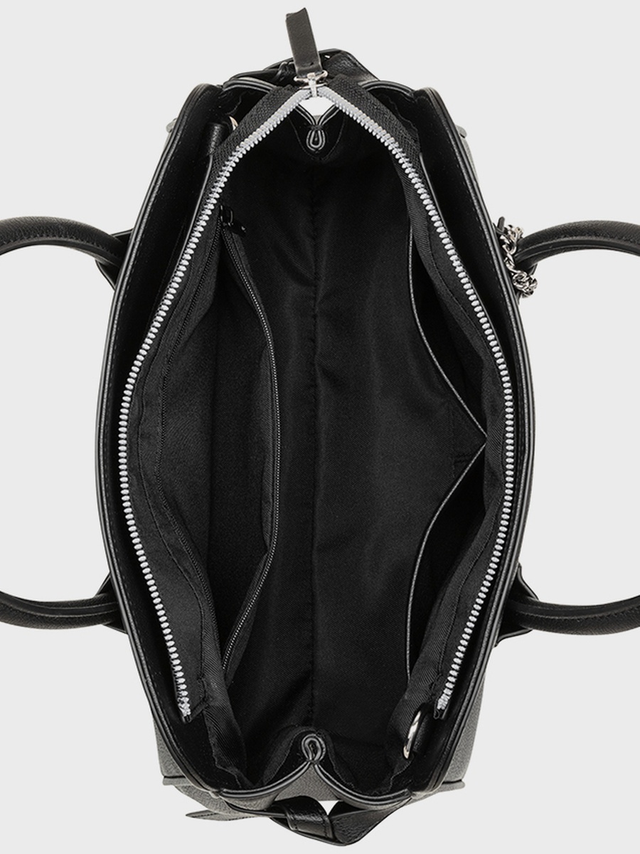 Black Logo Detail Satchel Bag