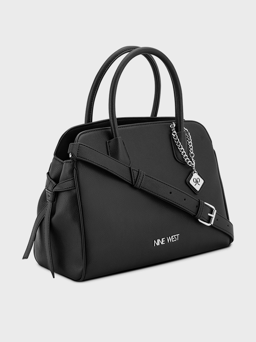 Black Logo Detail Satchel Bag