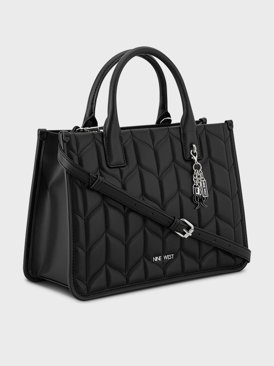 Black Quilted Satchel Bag