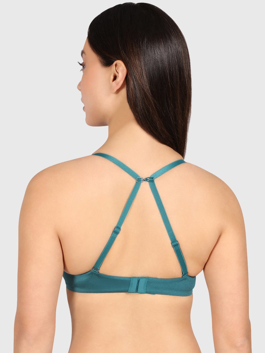 Solid Wired Gel Padding Plunge Bra