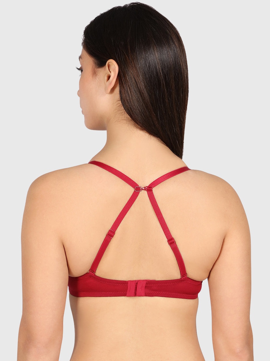 Lace Detail Gel Padding Wired Plunge Bra