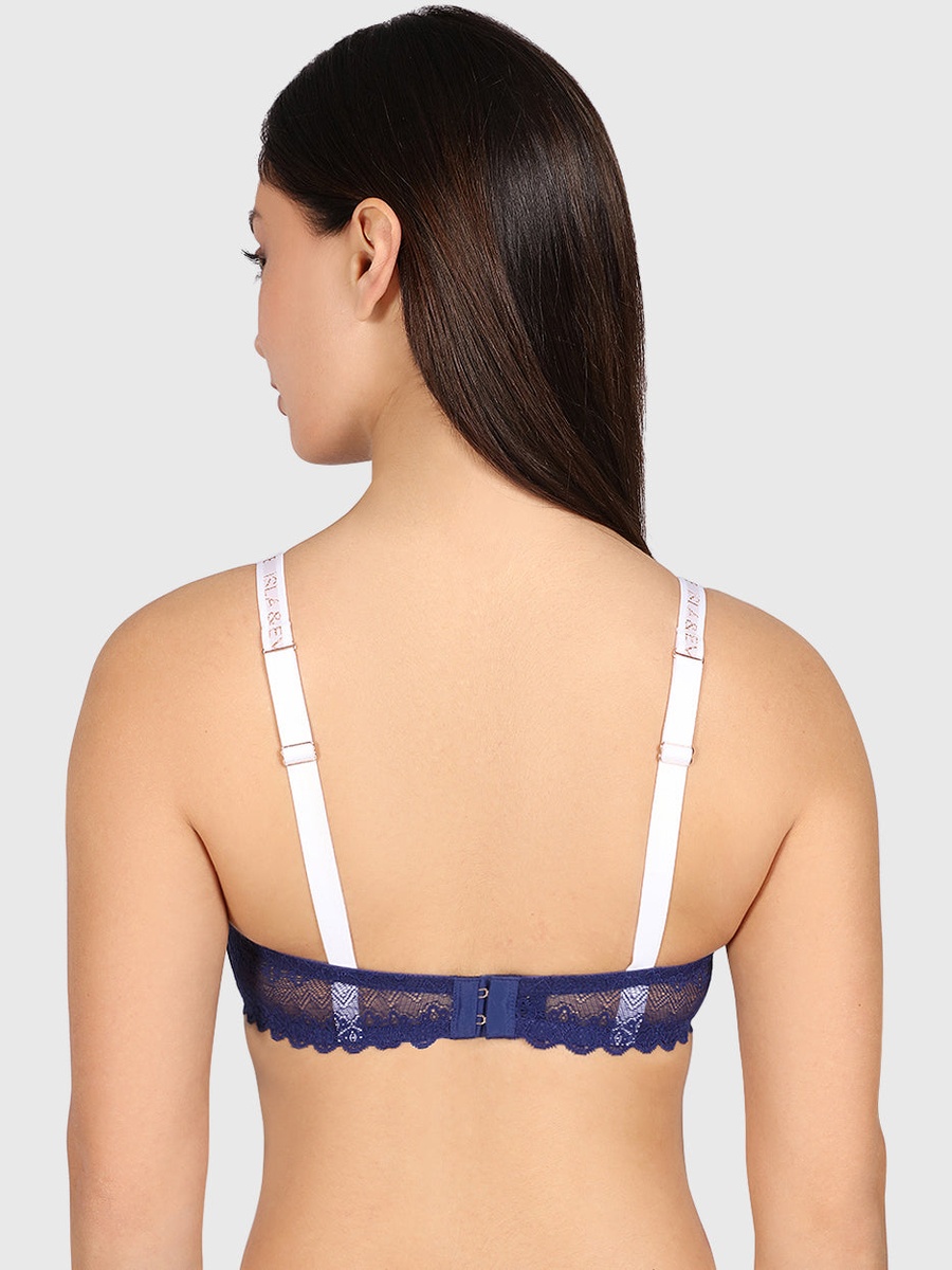 Padded Non Wired Textured Plunge Bra