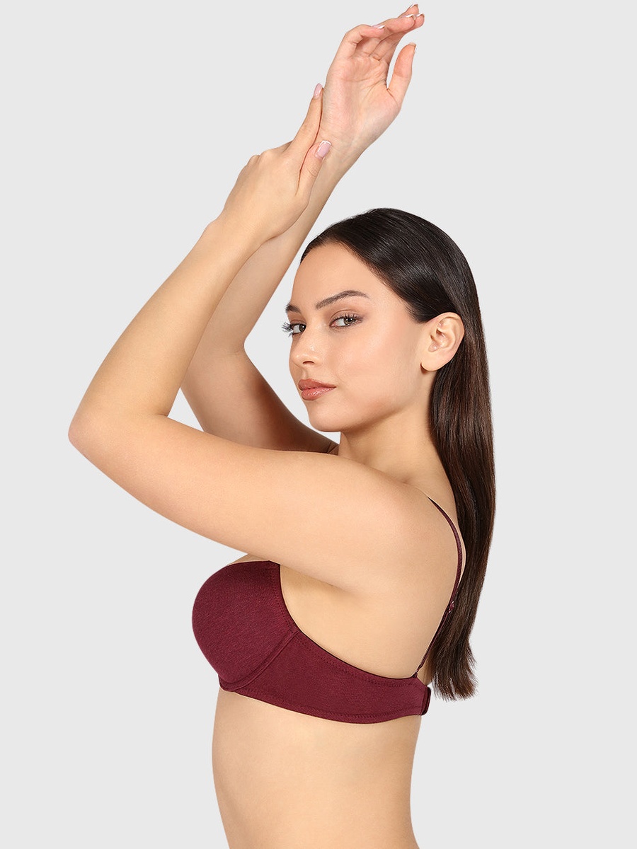 Solid Padded Wired Plunge Bra