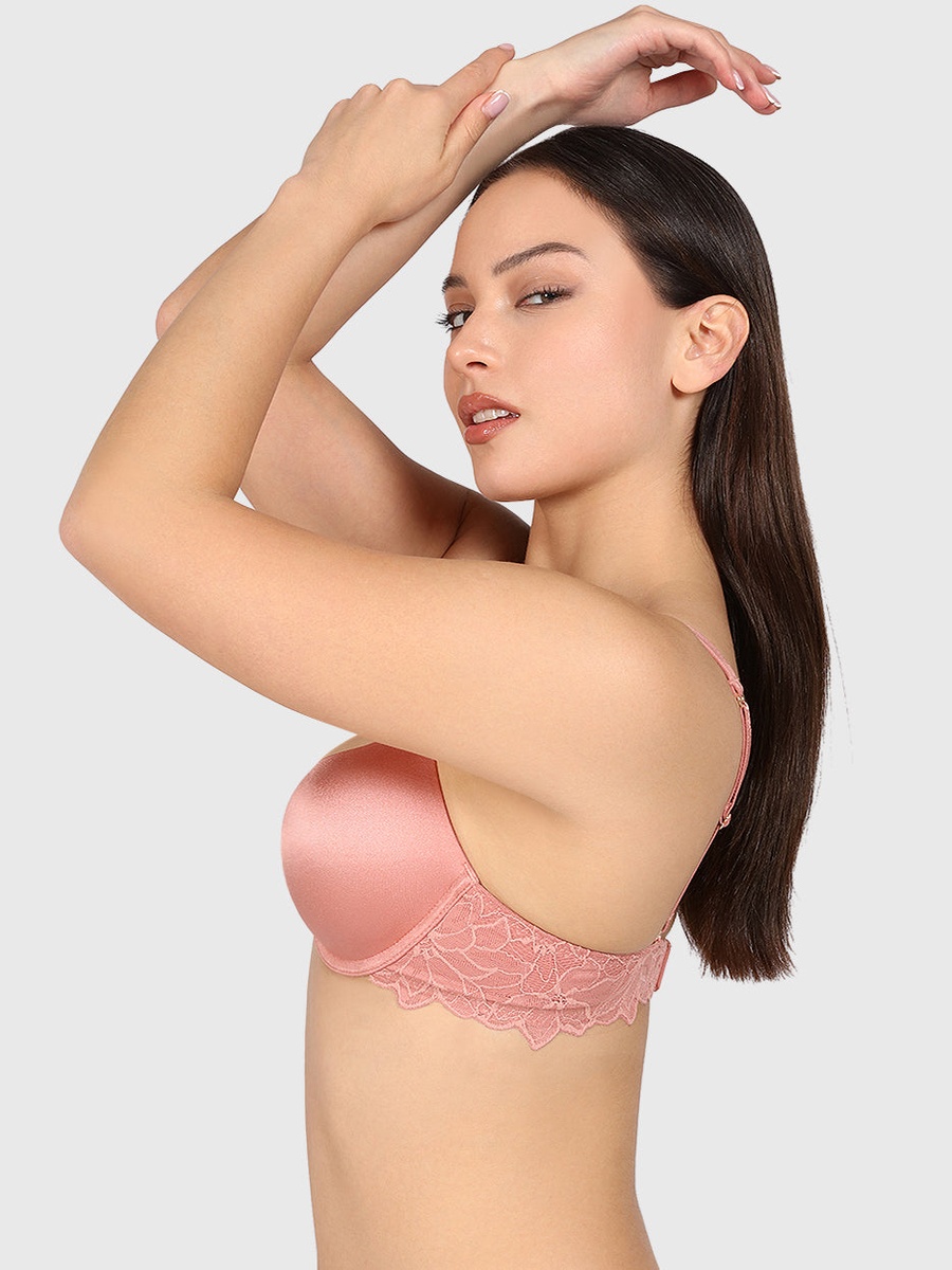 Lace Band Detail Full Coverage Bra