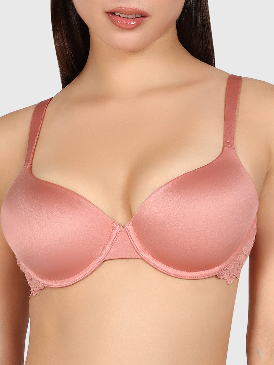 Lace Band Detail Full Coverage Bra