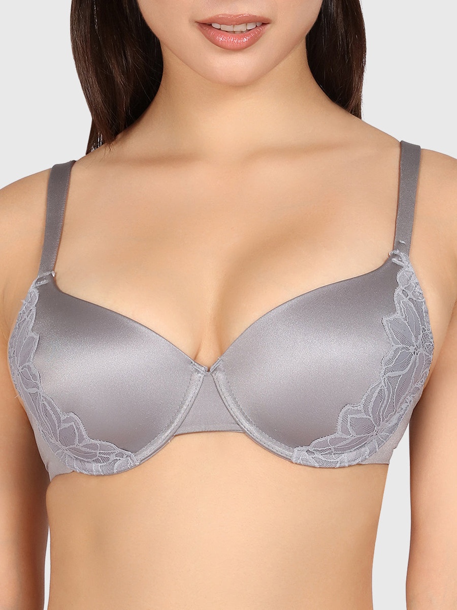 Lace Detail Padded Full Coverage Bra