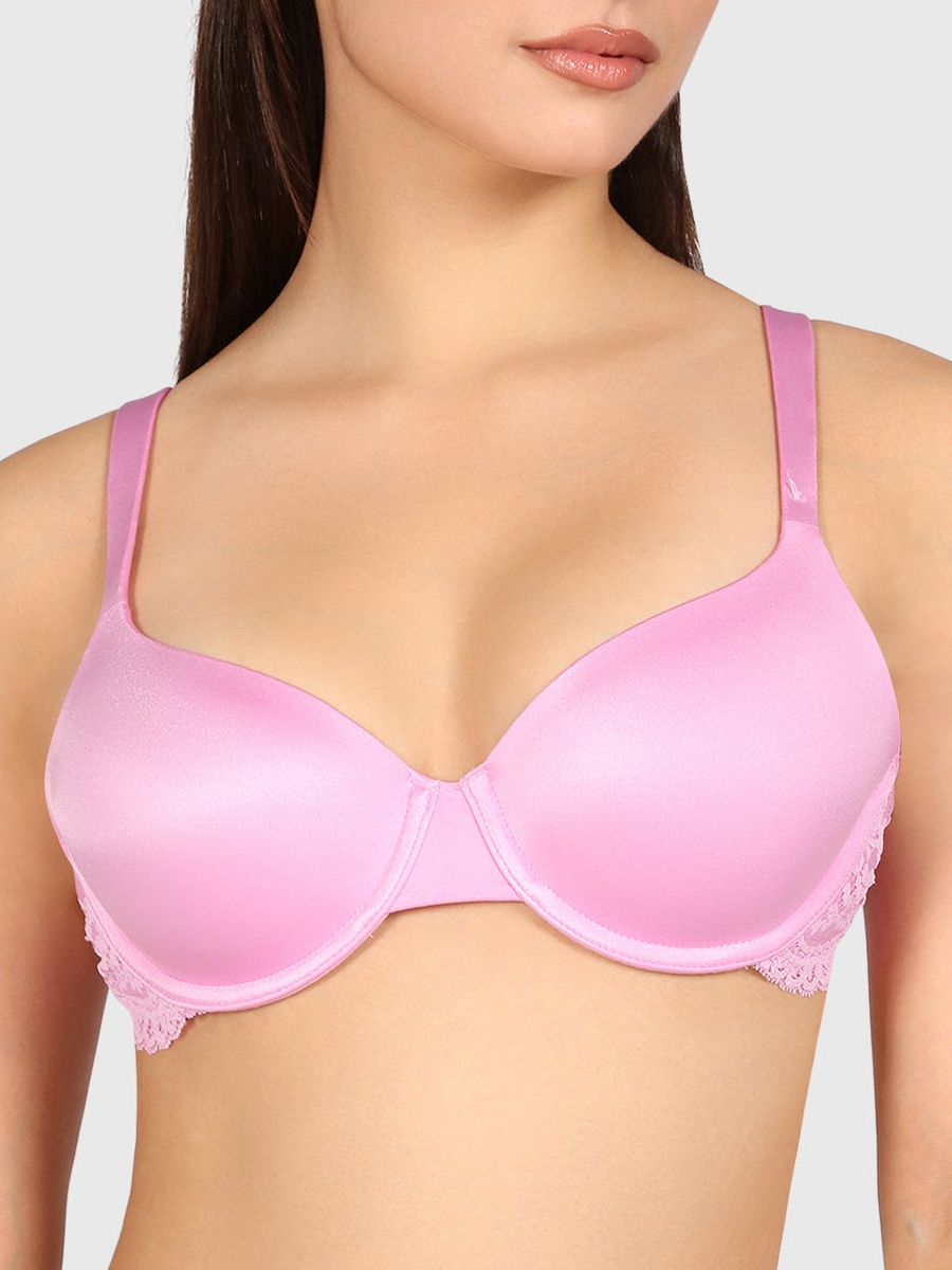 Lace Band Detail Full Coverage Bra