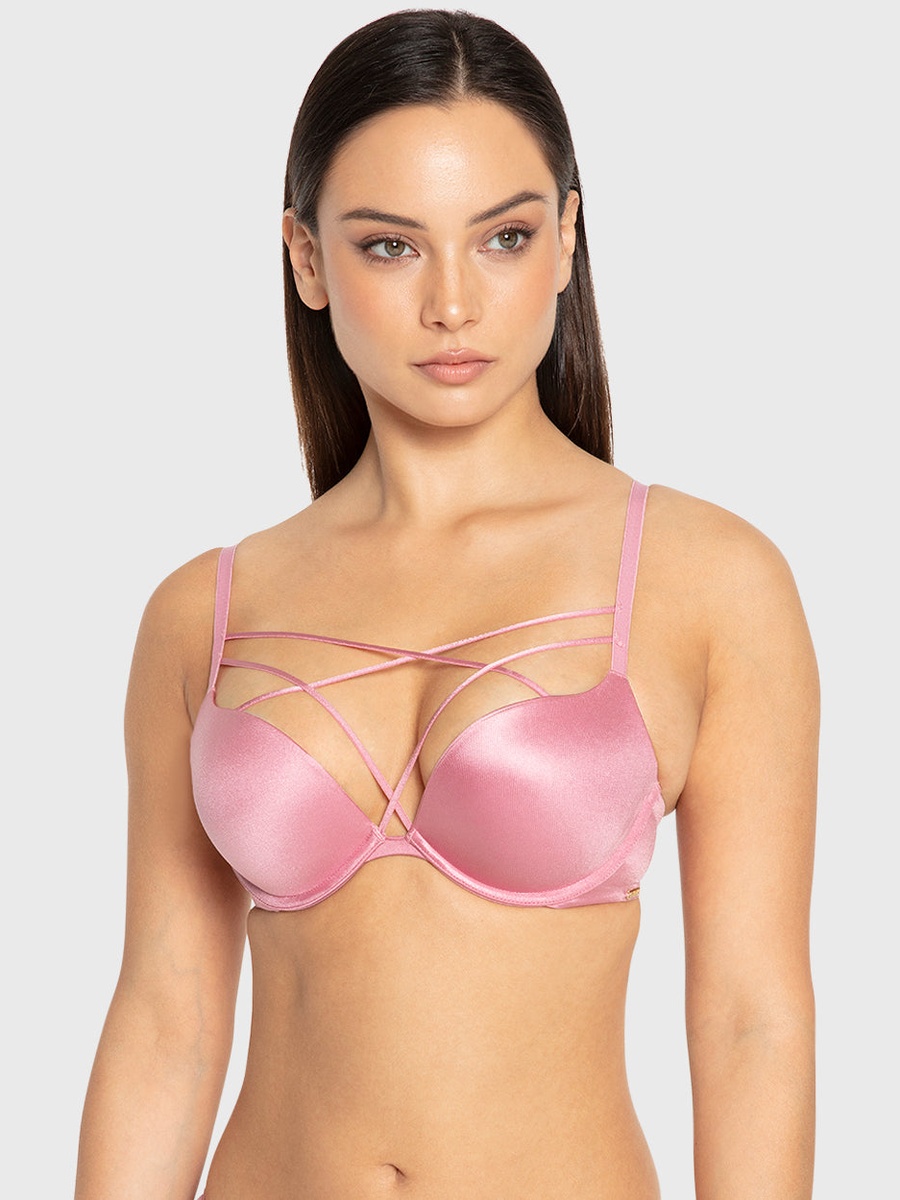 Strappy Gel Padded Wired Plunge Bra