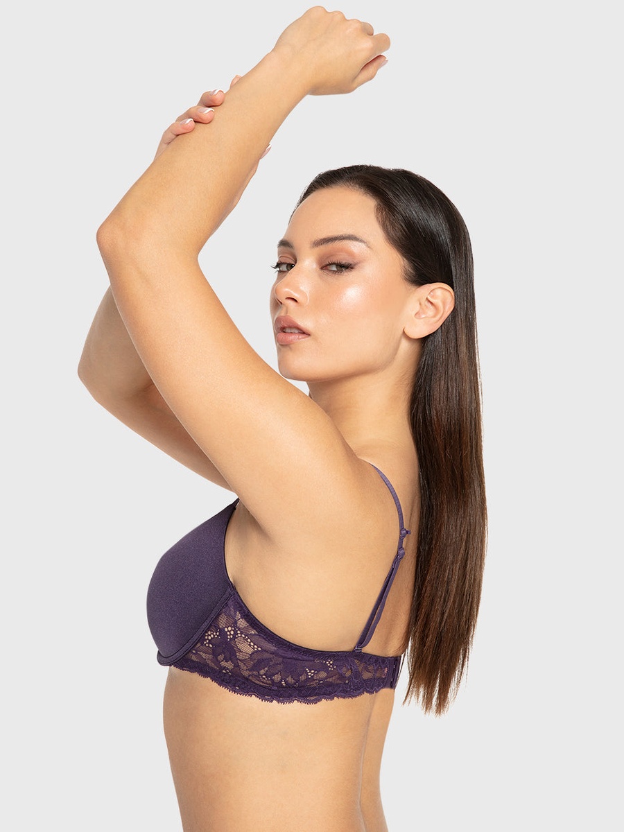 Lace Band Lightly Lined Full Coverage Bra