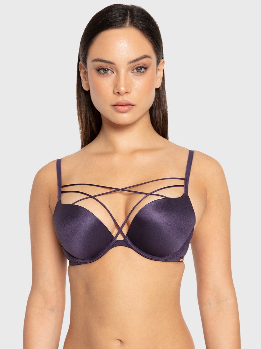 Strappy Gel Padded Wired Plunge Bra