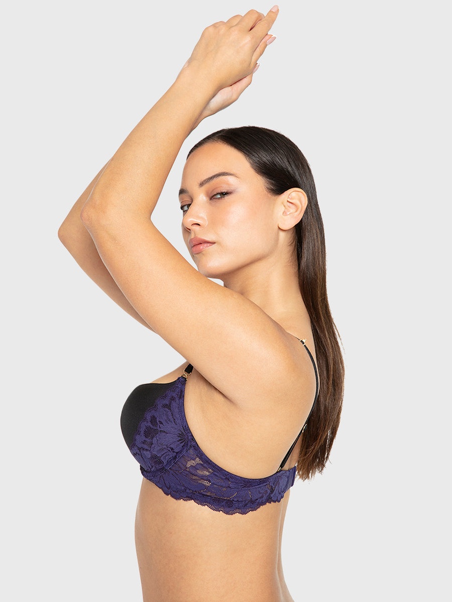 Lace Detail Padded Plunge Bra