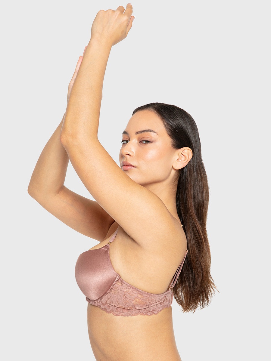 Lace Detail Padded Plunge Bra