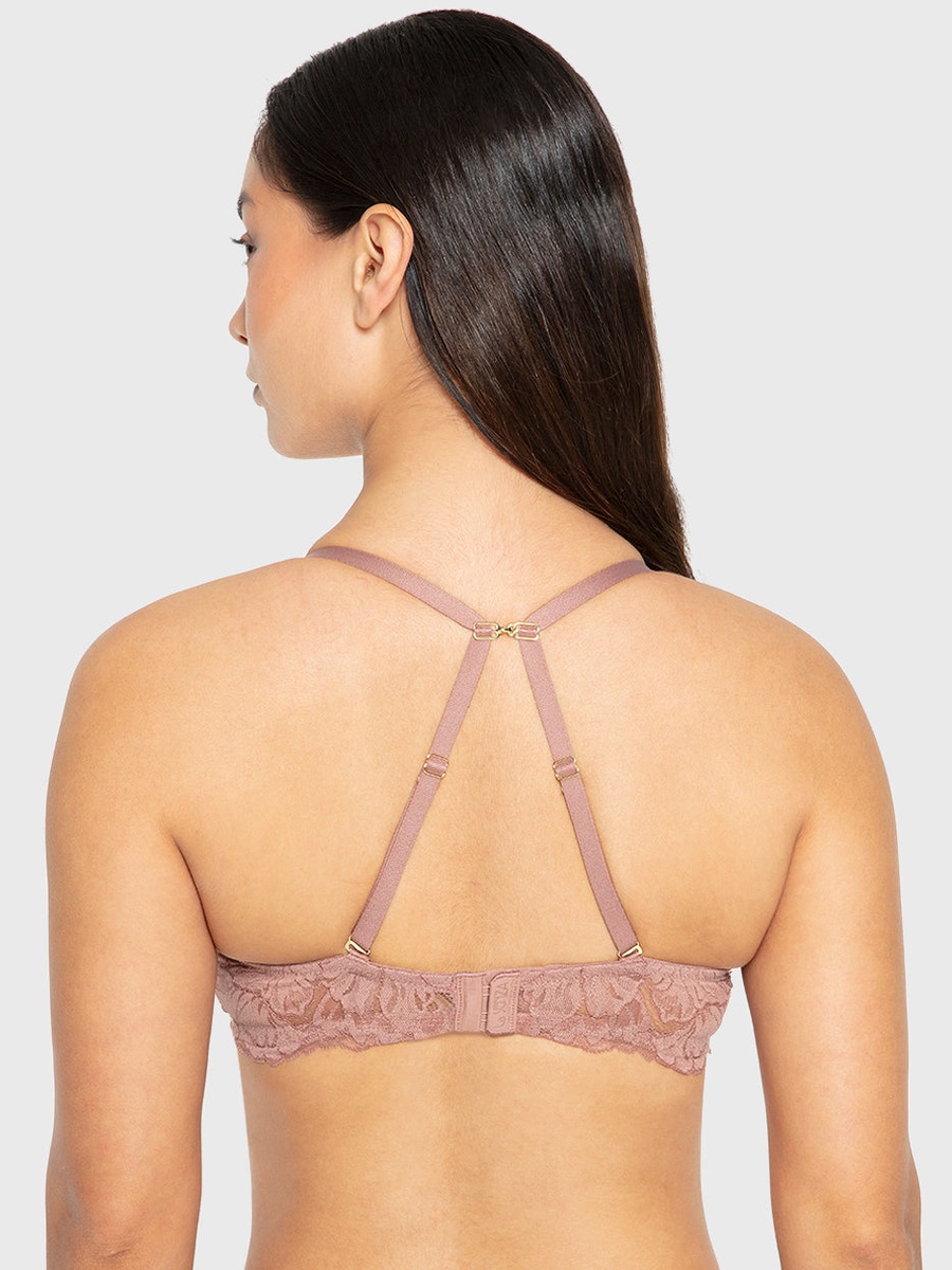 Lace Detail Padded Plunge Bra