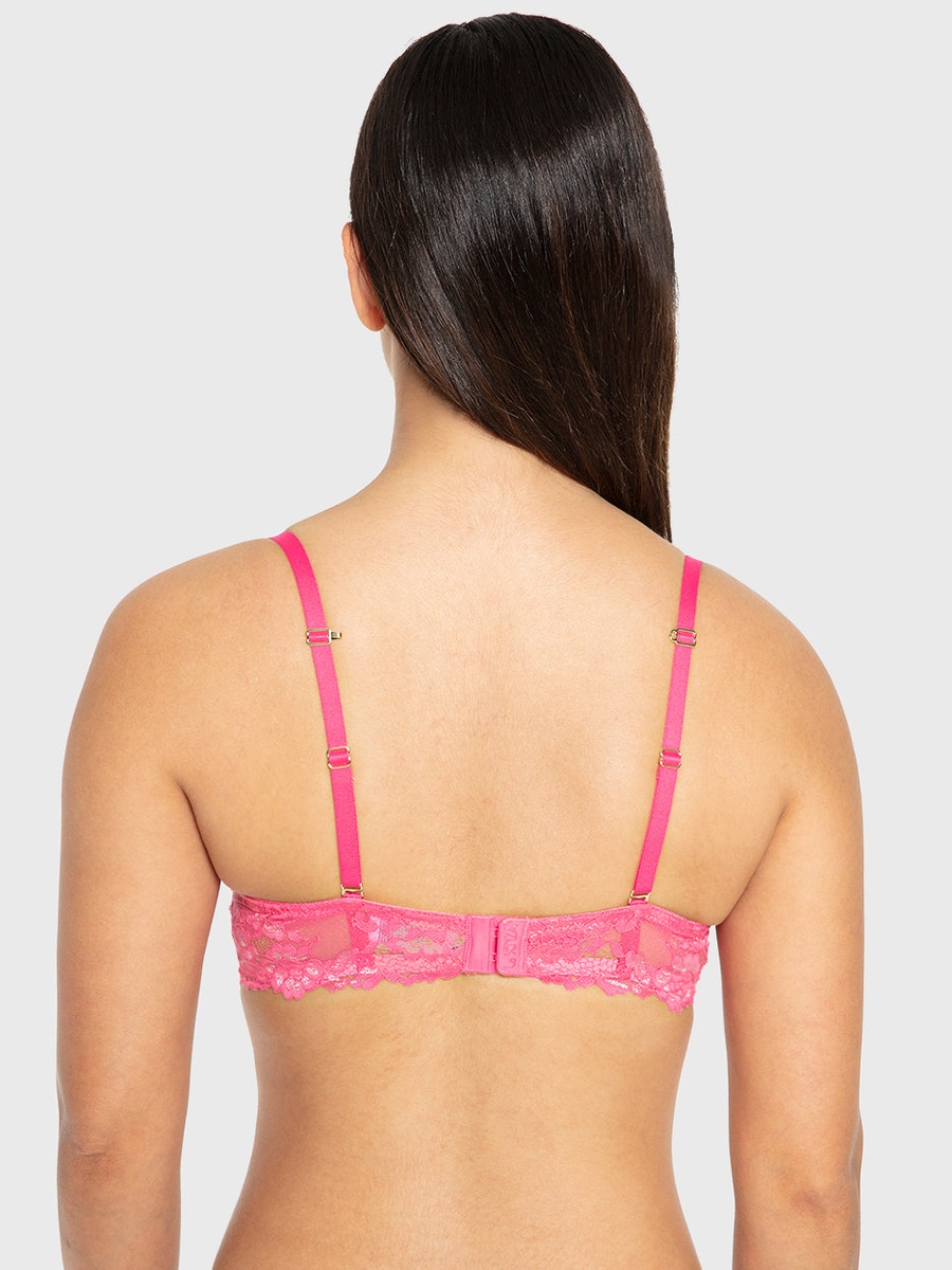 Lace Padded Wired Plunge Bra