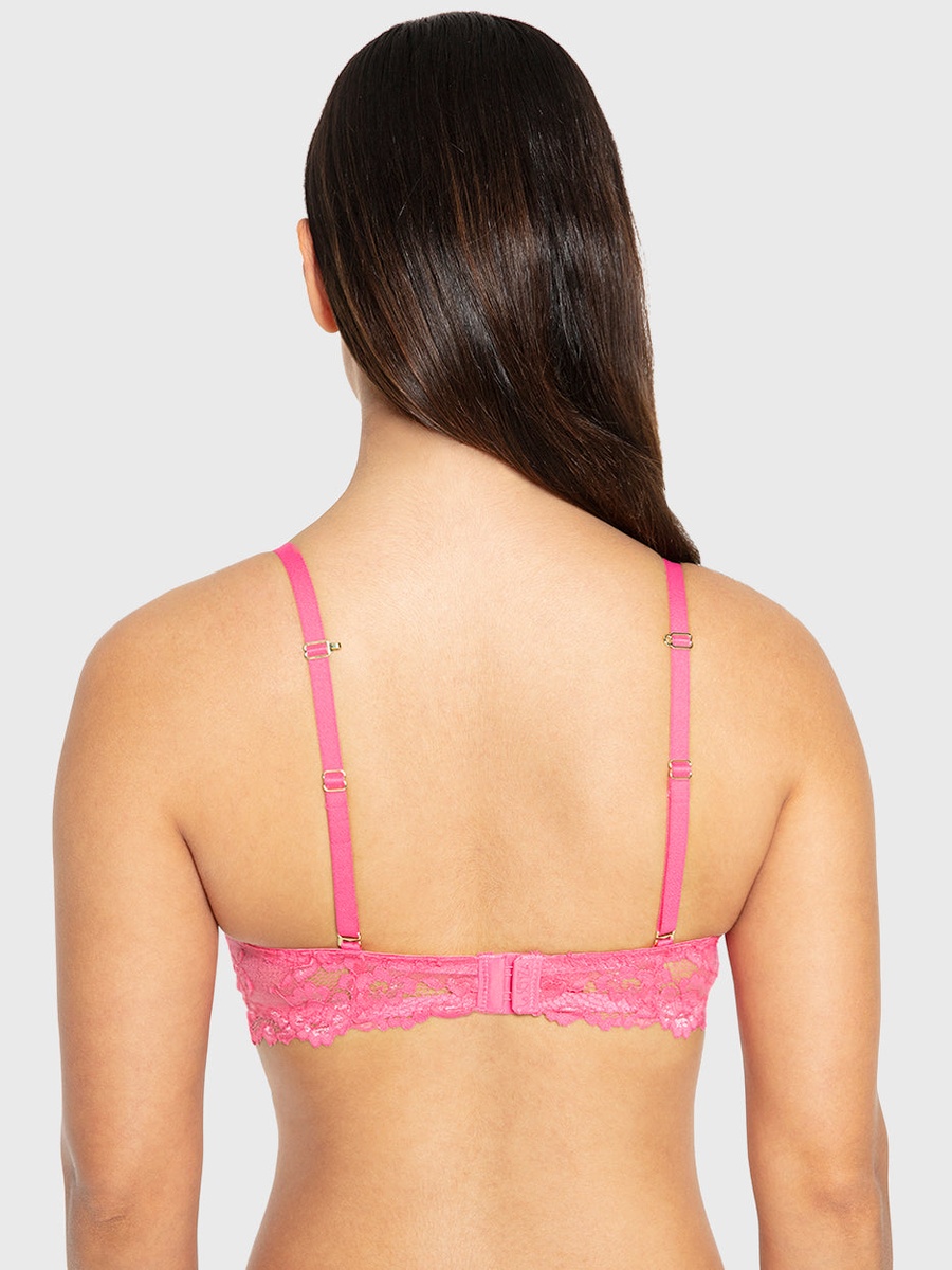 Lace Detail Double Push Up Plunge Bra