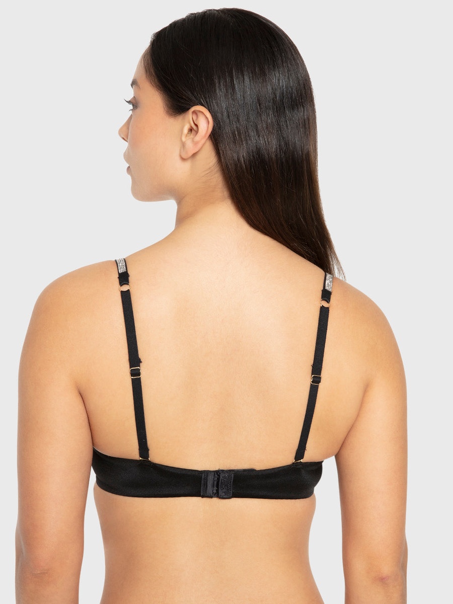 Embellished Double Push Up Plunge Bra