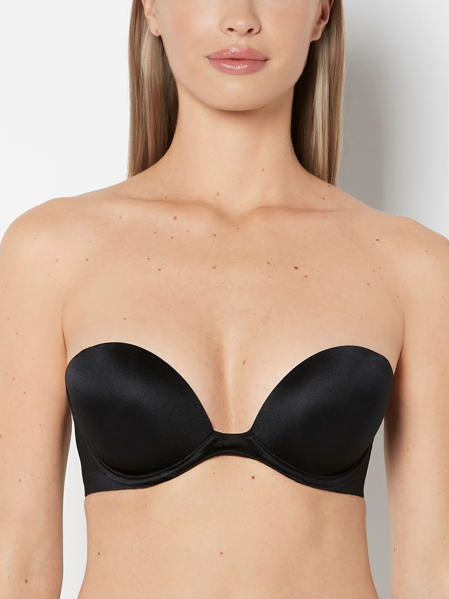 Solid Push Up Bra with Detachable Bra