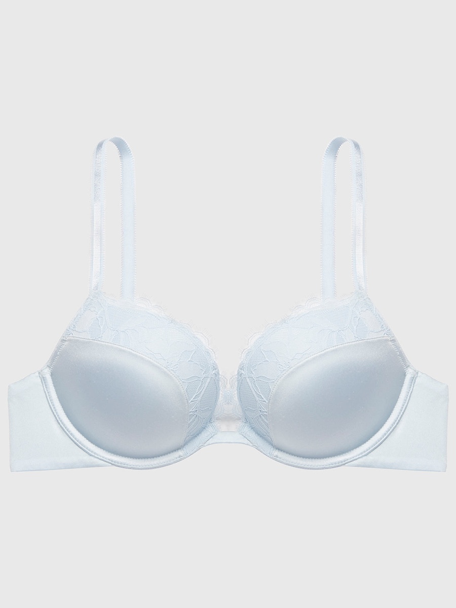 Plunge Push Up Bra With Afterglow Lace Details