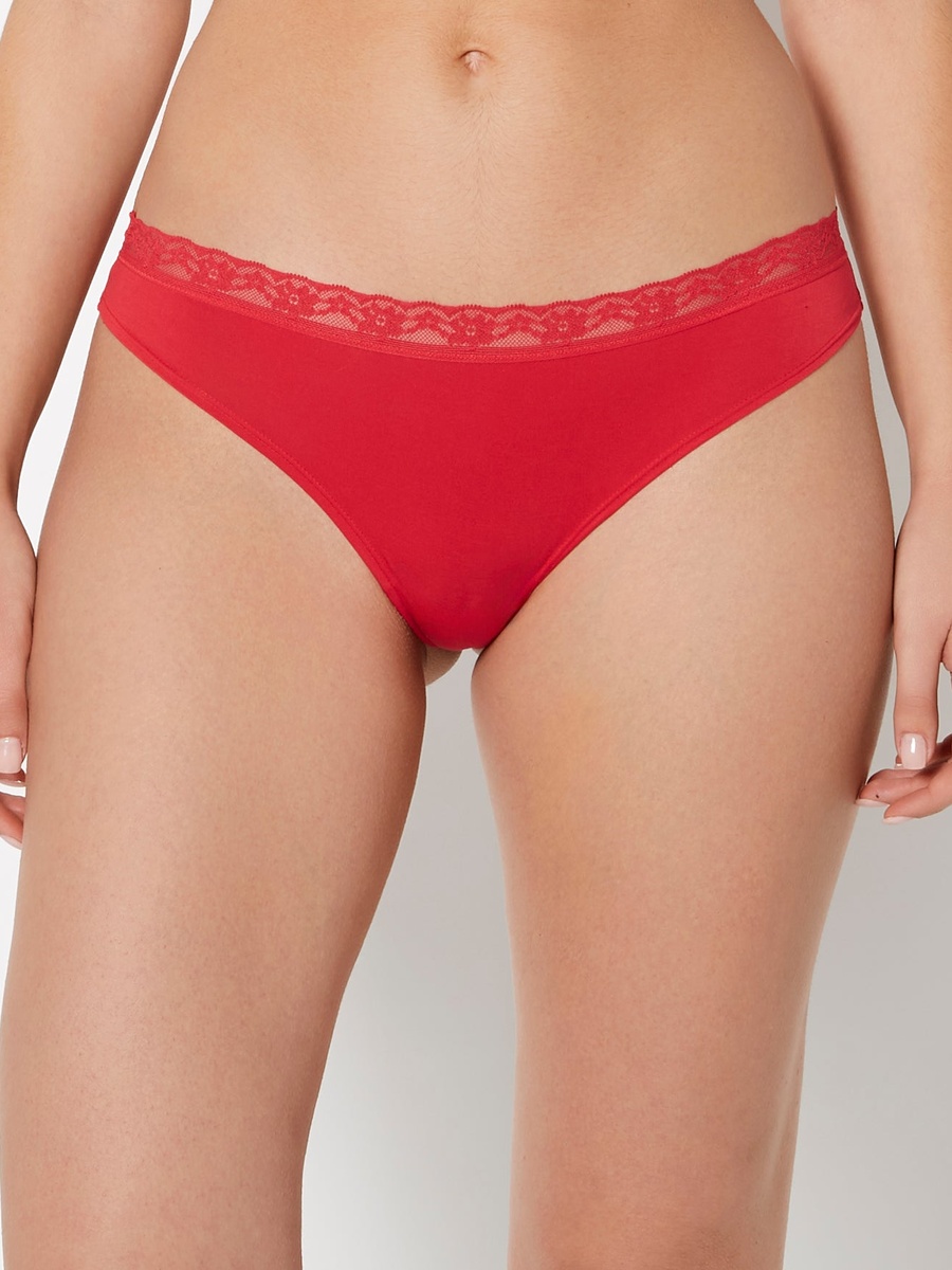 Lace Trim Modal Cheekster Briefs
