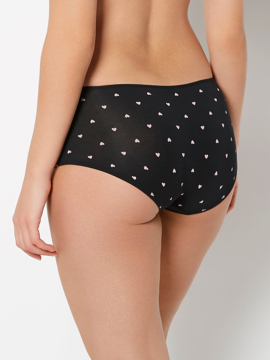 Heart Print Modal Boyshort Panty