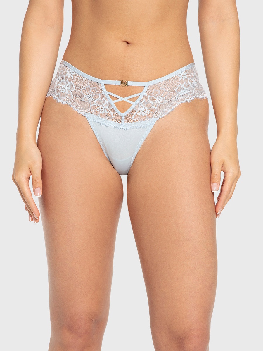 Cut-Out Detail Lace Thongs