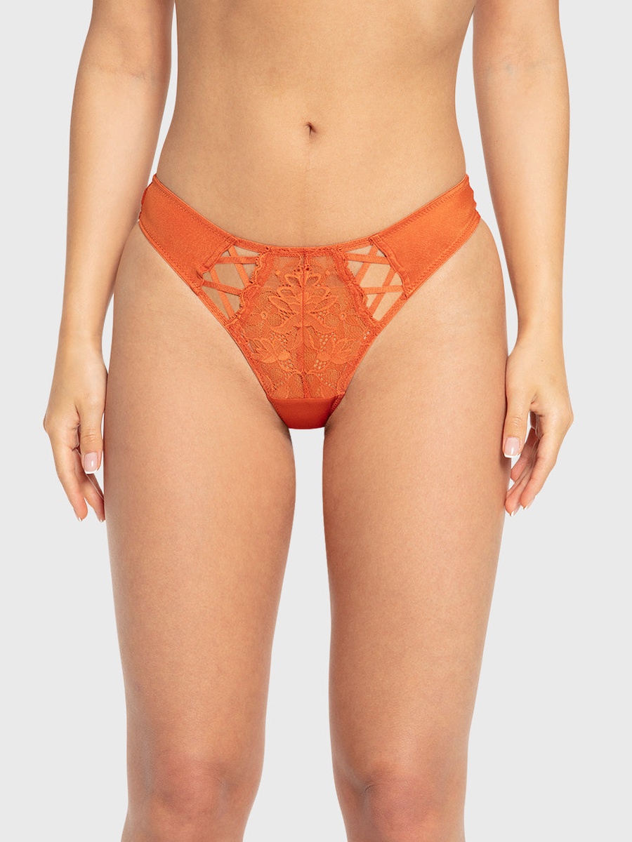 Cross Strap Lace Thongs