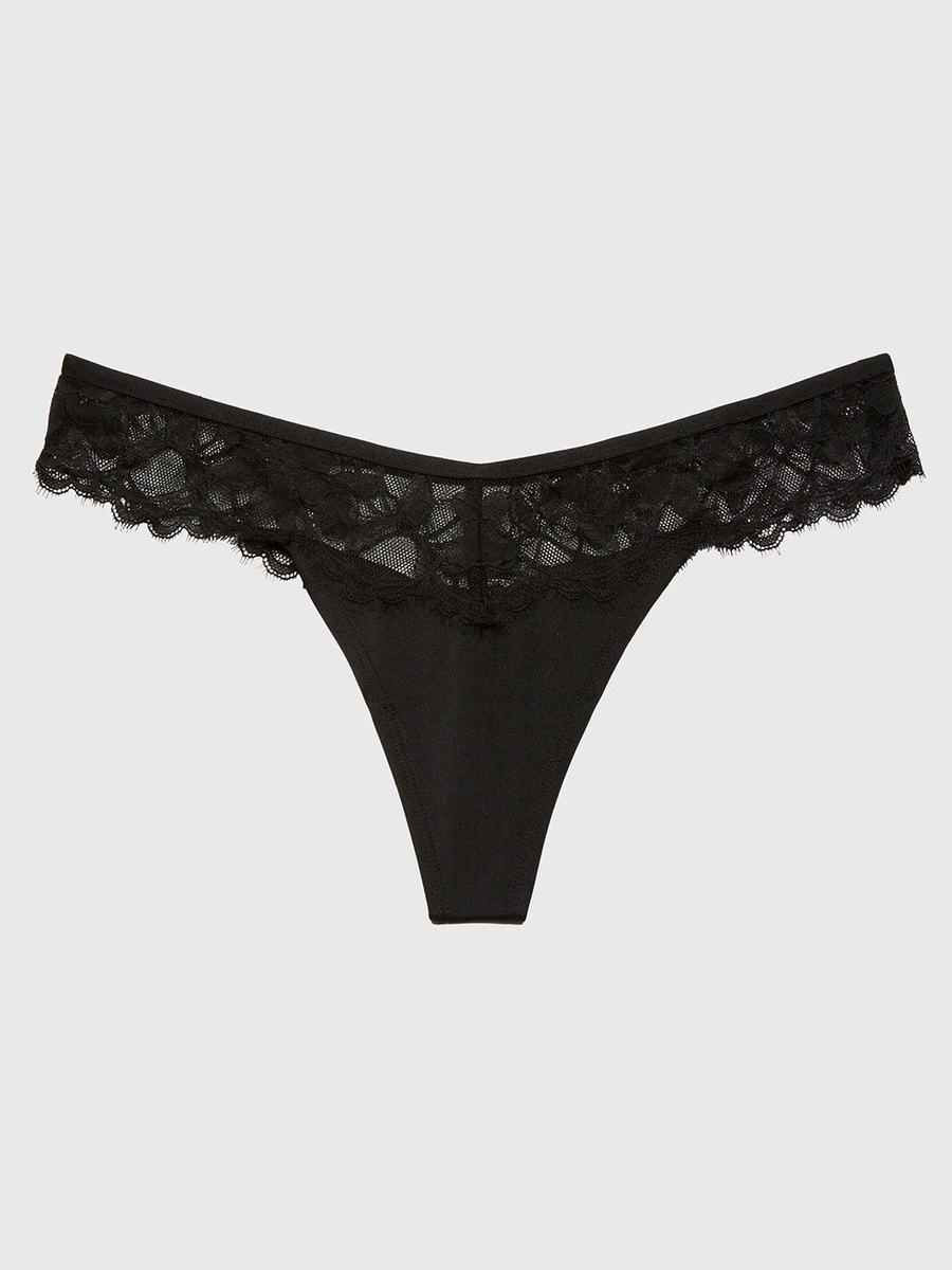 Diva Thong Briefs with Afterglow Lace