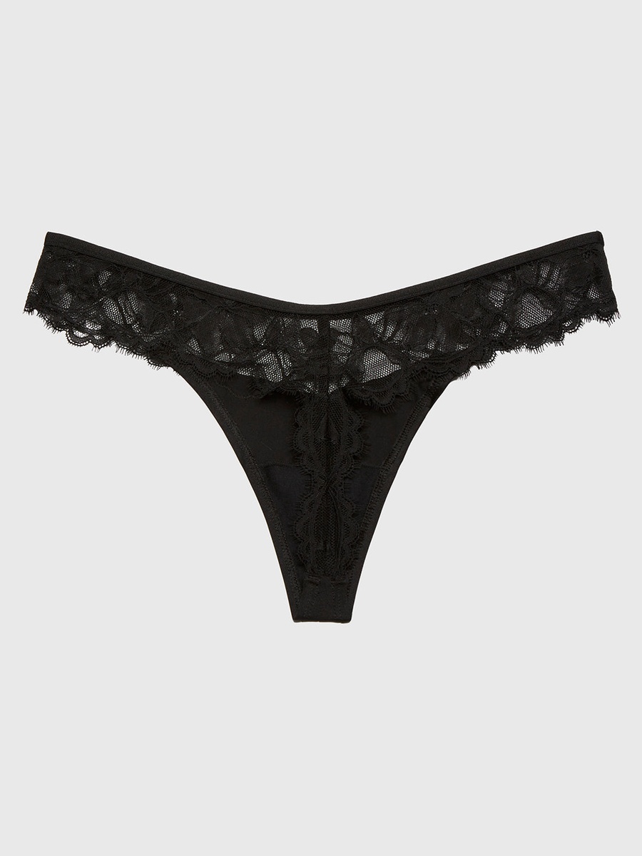 Diva Thong Briefs with Afterglow Lace