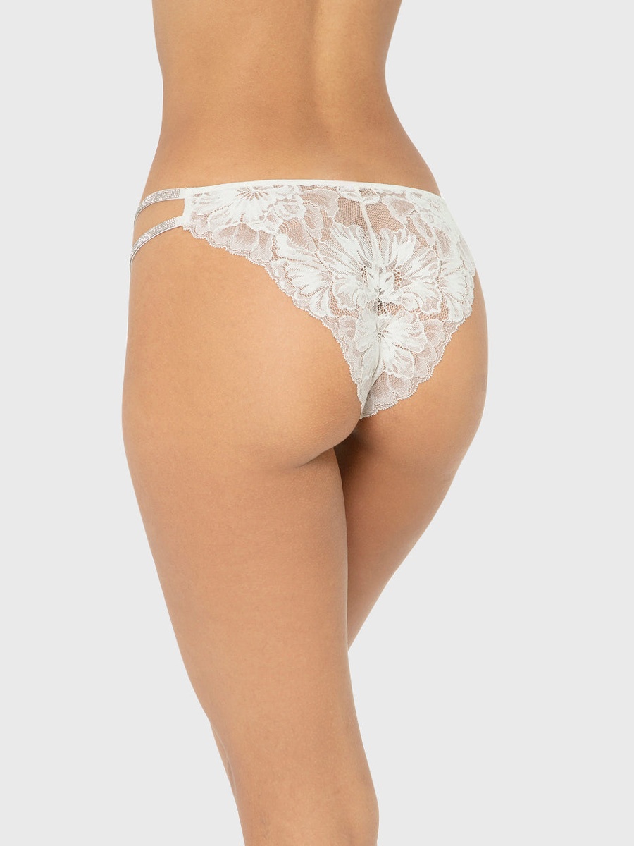 Diva Lace Cheekster Briefs with Embellished Trim