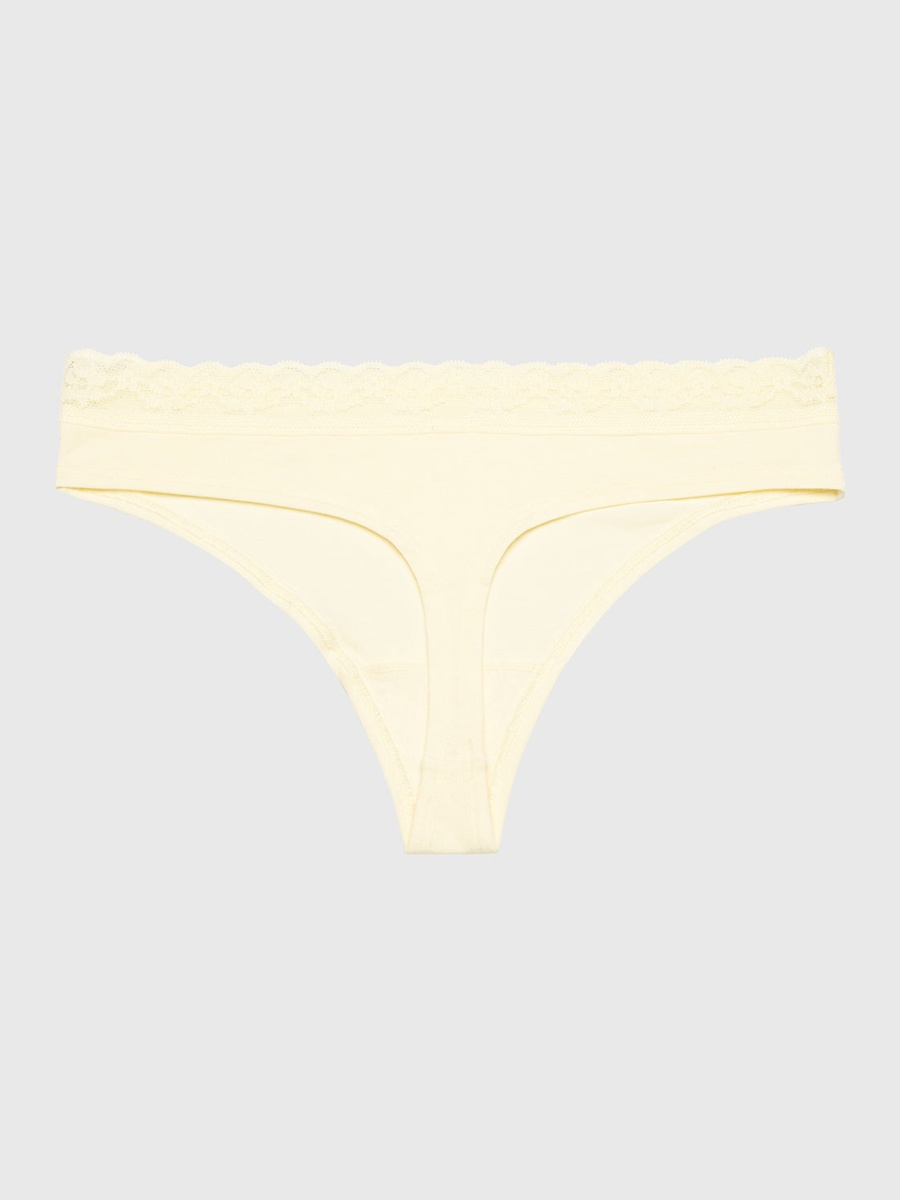 Ultrasoft Modal Cheeky Thong Briefs with Lace Trim