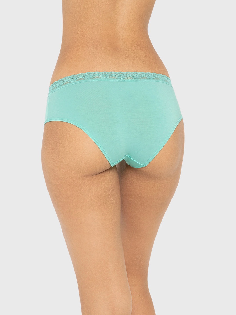 Ultrasoft Cotton Hipster Briefs with Lace Trim