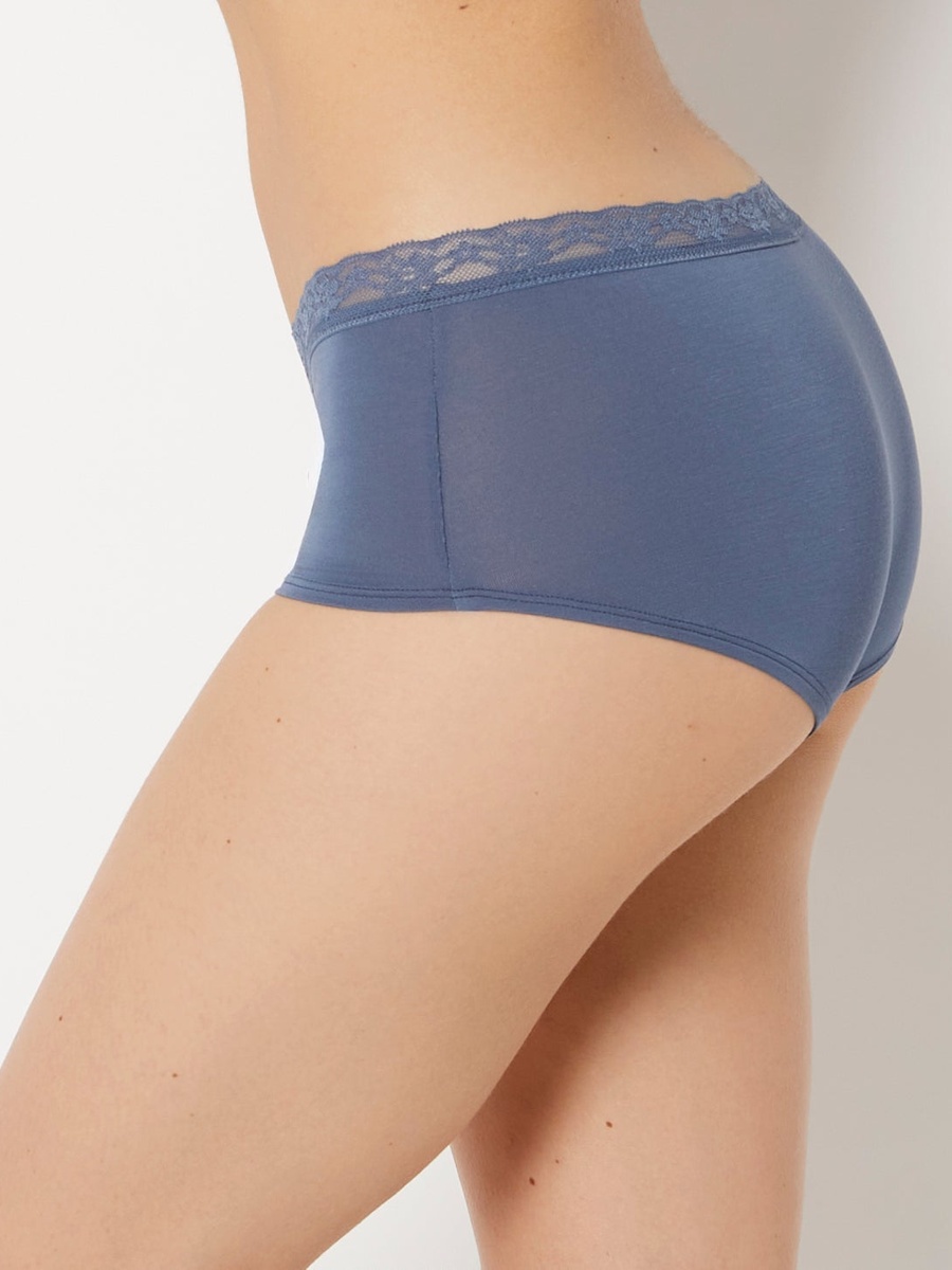 Ultrasoft Modal Boyshort Briefs with Lace Trim