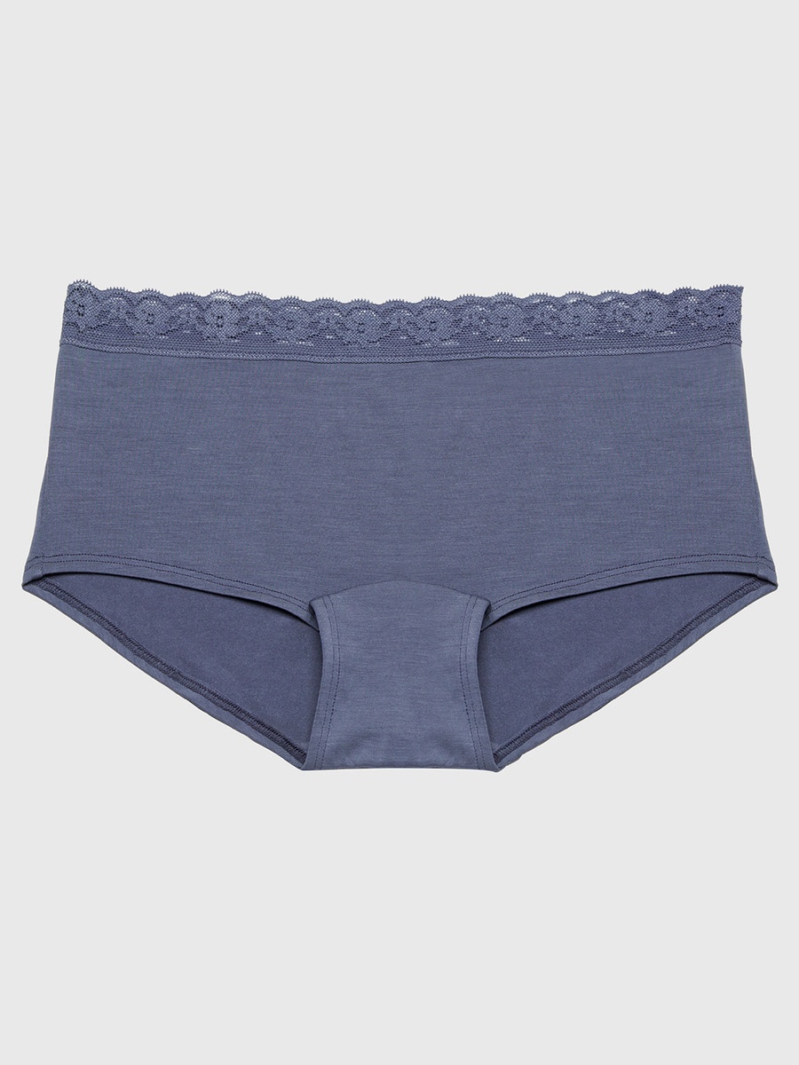 Ultrasoft Modal Boyshort Briefs with Lace Trim