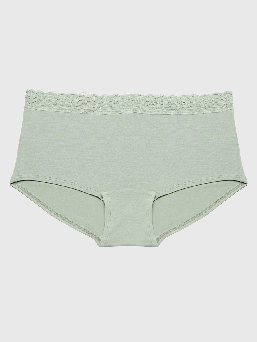 Ultrasoft Modal Boyshort Briefs with Lace Trim