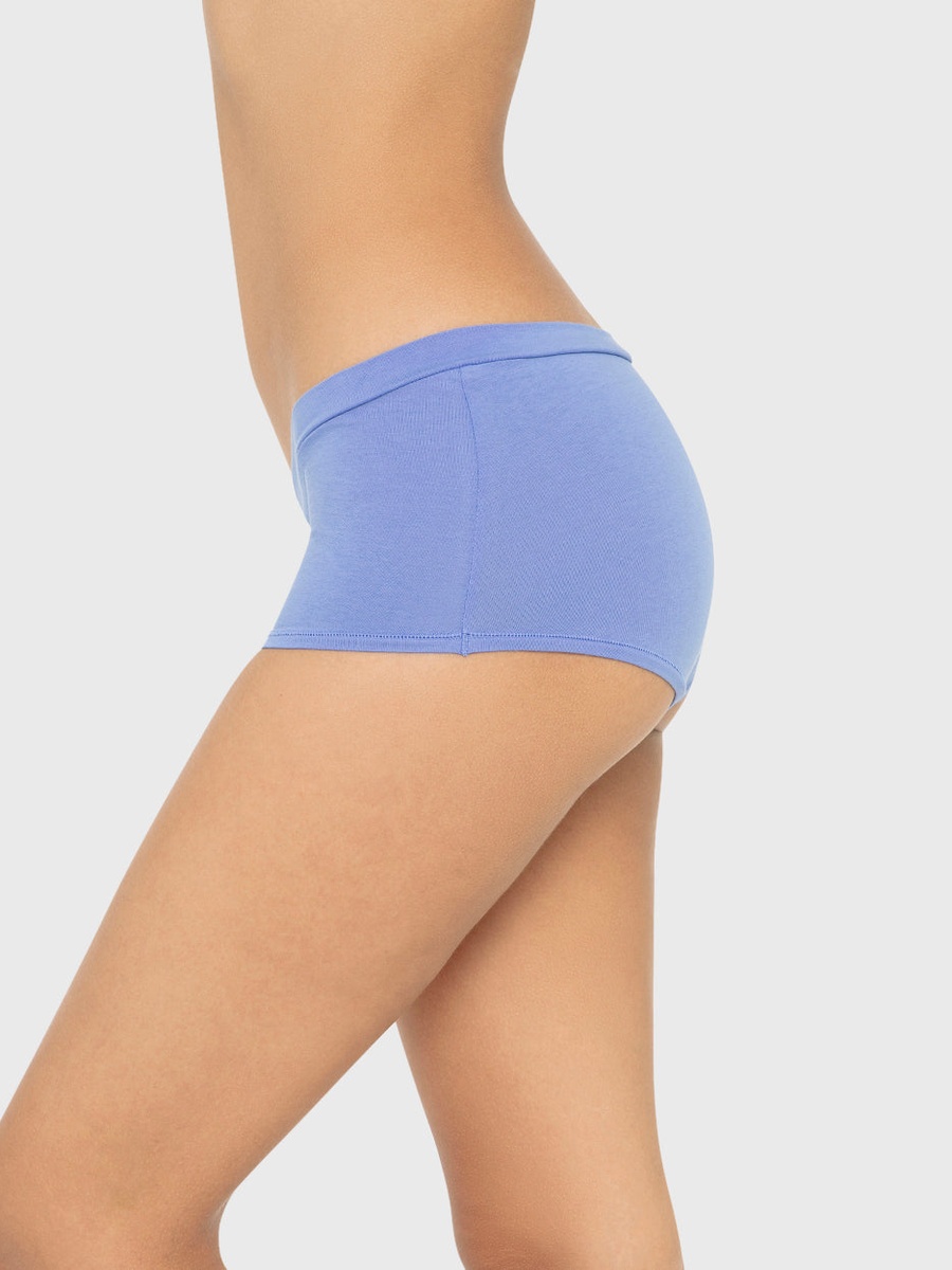 Solid Cotton Boyshort Briefs