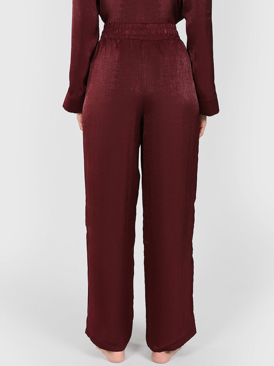 Burgundy Satin Pyjama Pants