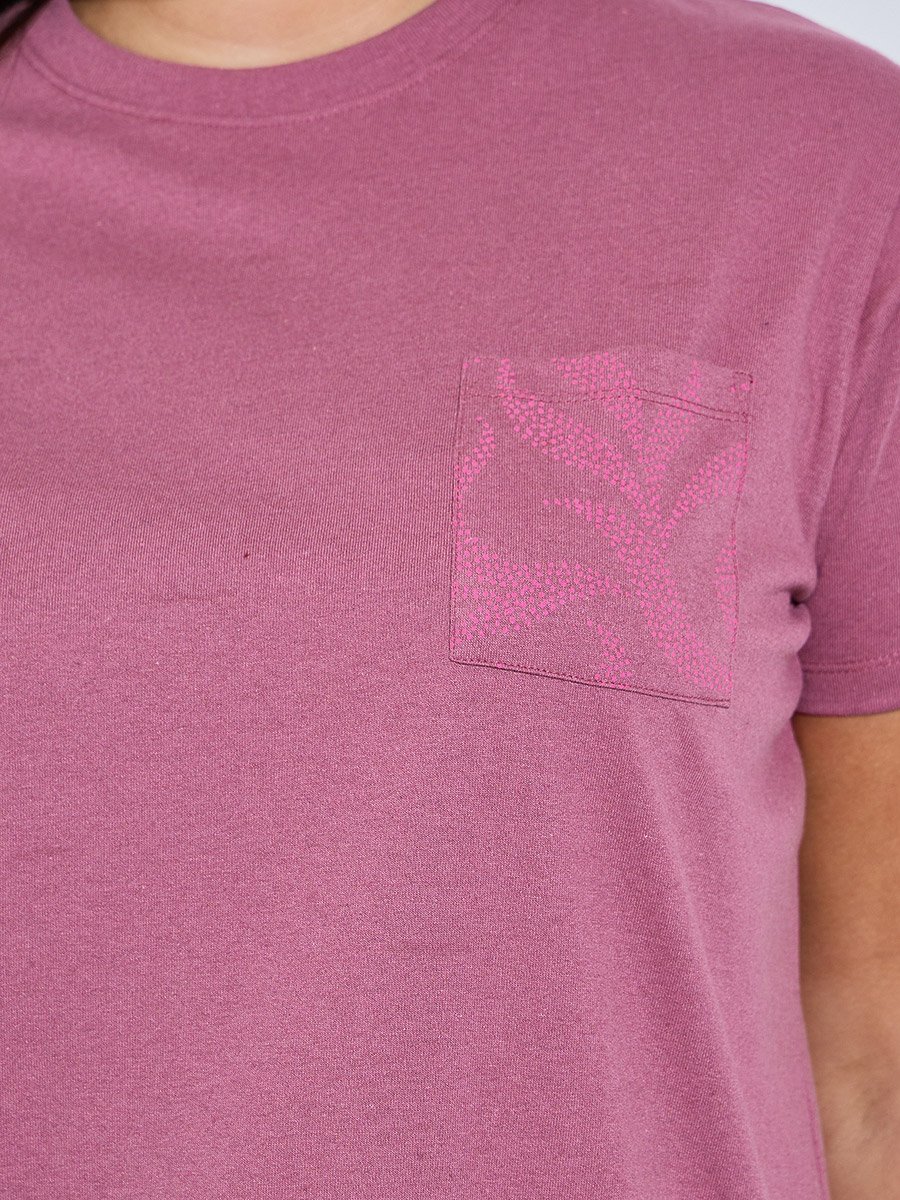 Plus Size Palm Pocket Print T-Shirt and Pyjama Set