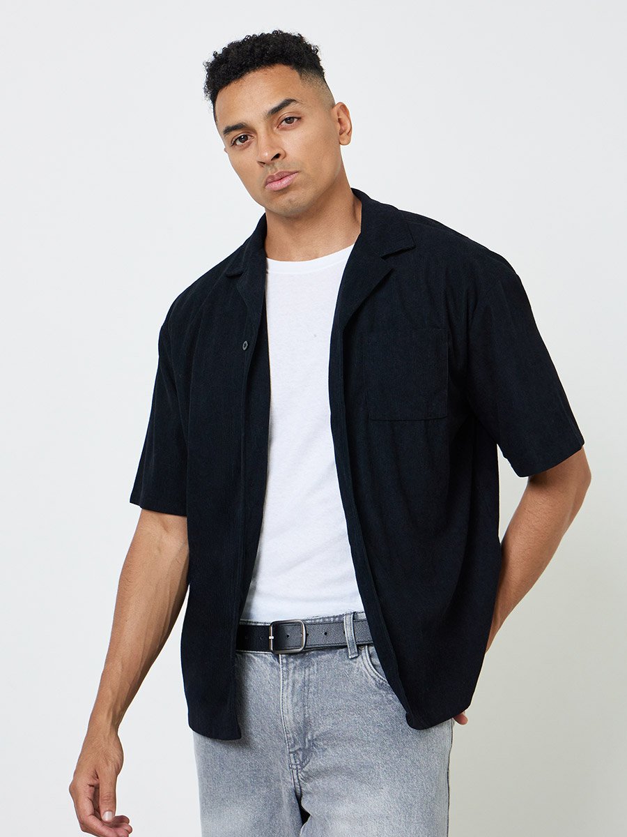 Men Solid Casual Shirt with Pocket
