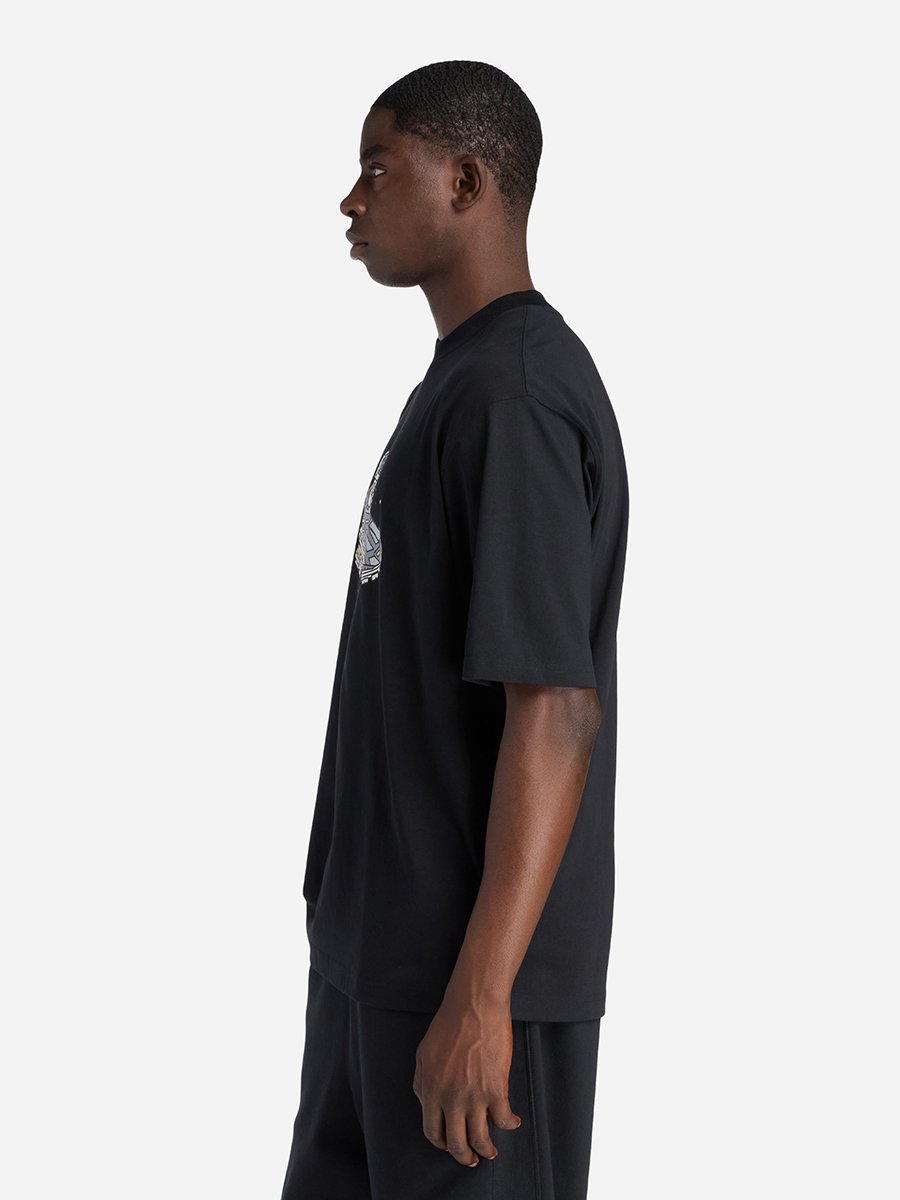 Men Black Graphic Crew Neck T-Shirt