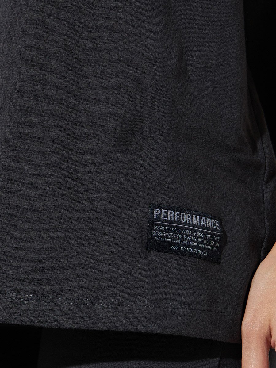 Charcoal Badge Detail T-Shirt and Flared Leggings Co-ord Set