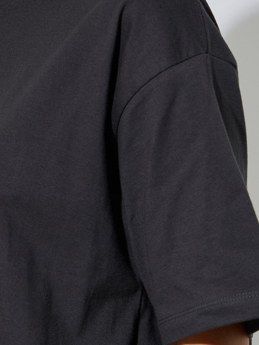 Charcoal Badge Detail T-Shirt and Flared Leggings Co-ord Set