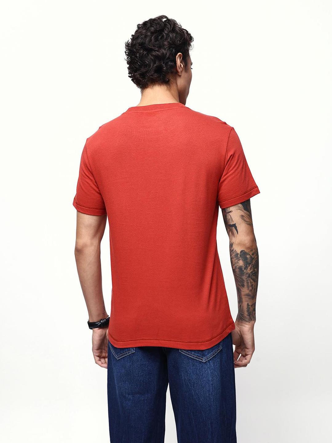 Men Bossa Nova Solid Cotton Relaxed T-Shirt
