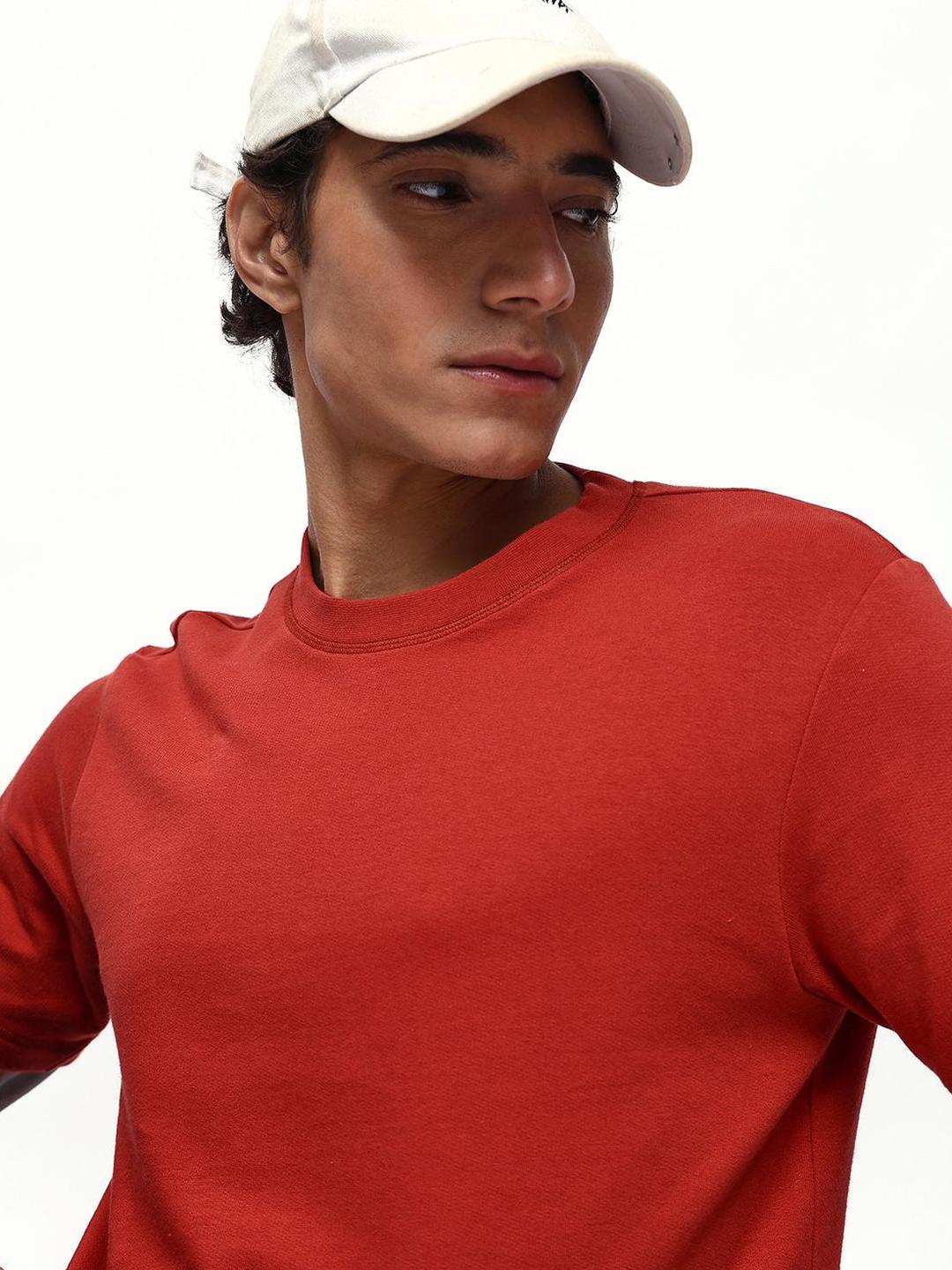 Men Bossa Nova Solid Cotton Relaxed T-Shirt