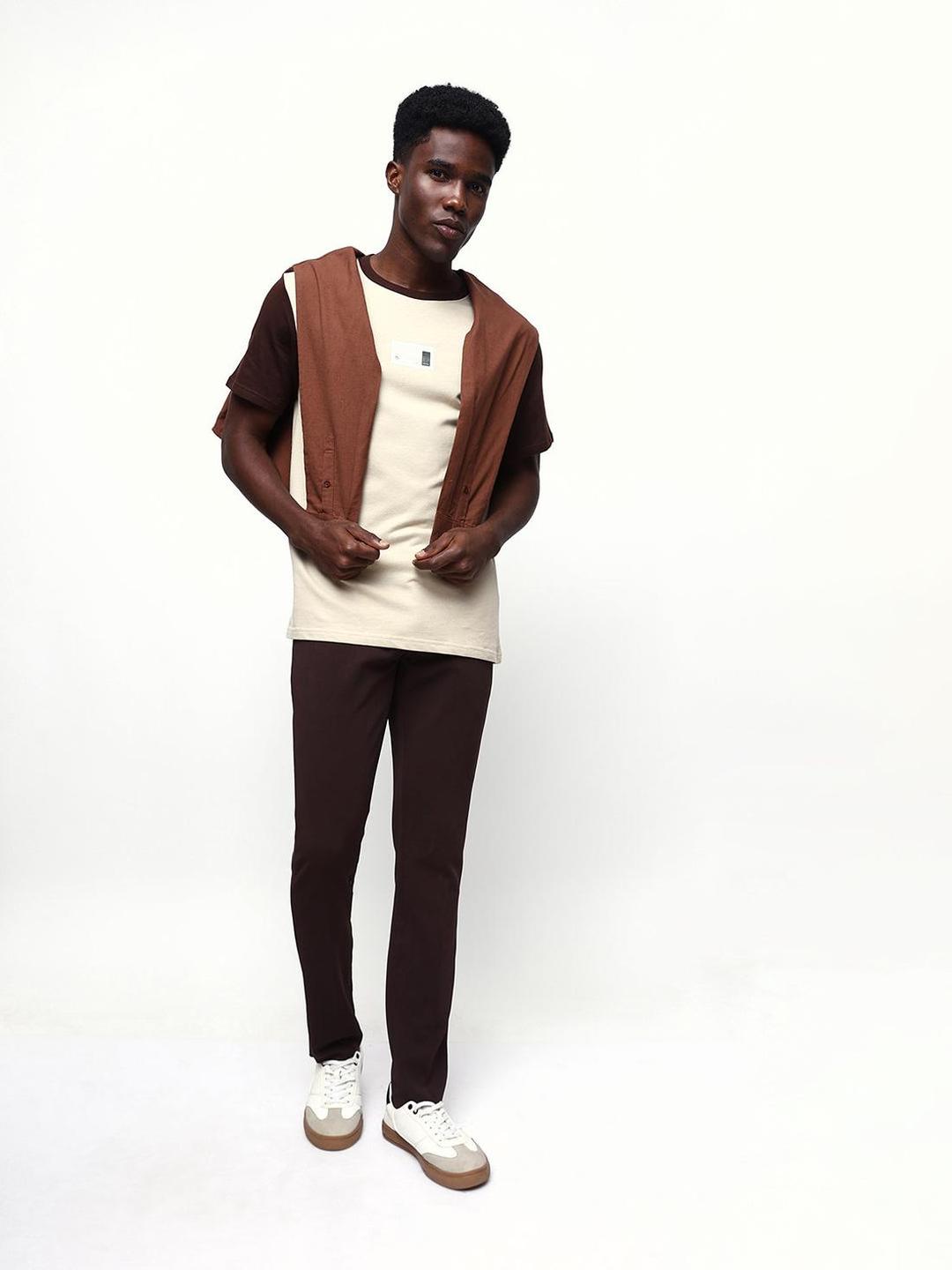Multi Solid Round Neck Regular T-Shirt